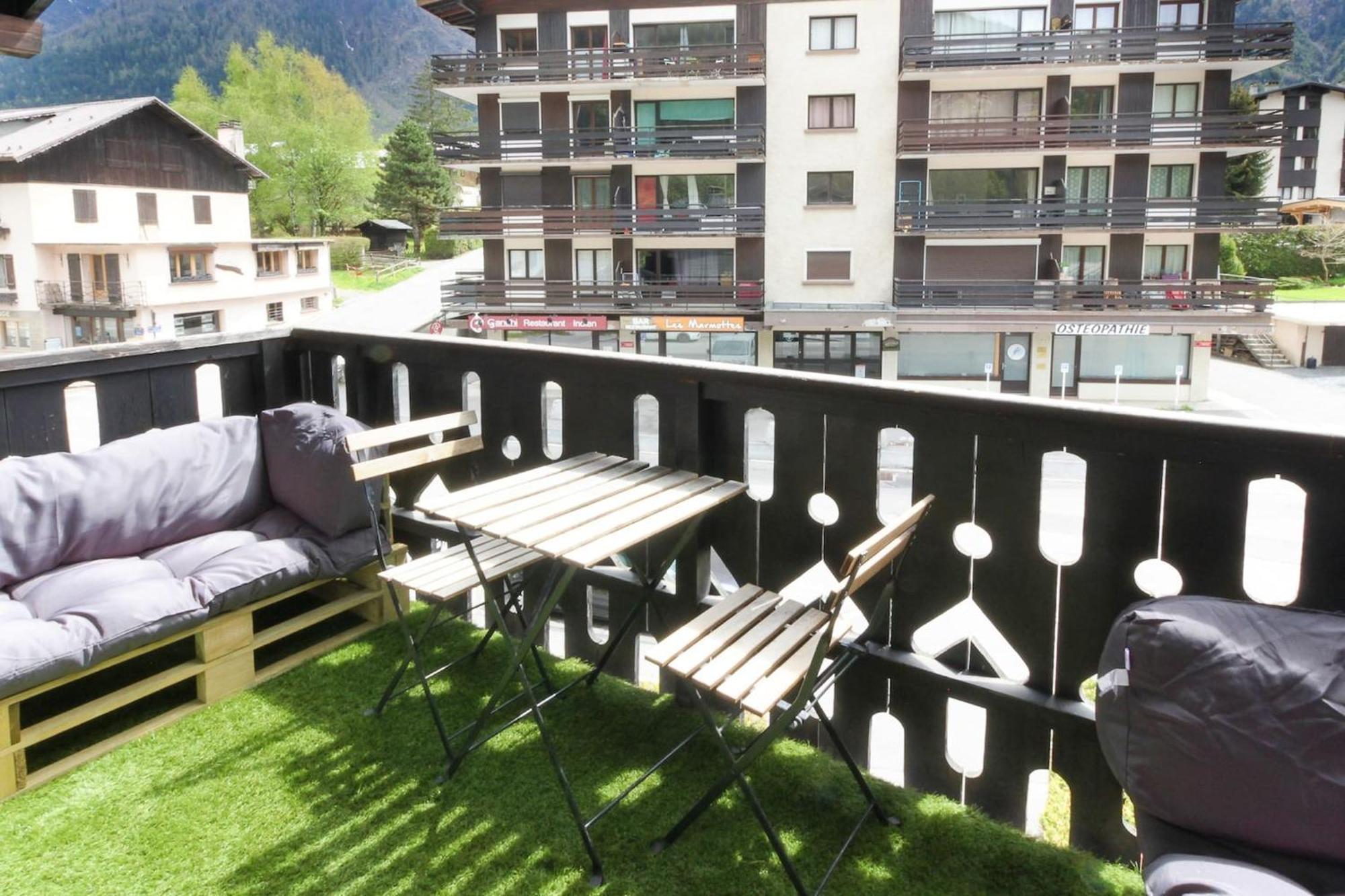 Les Dryades - Renove - Balcon Avec Vue Mt Blanc Les Houches Exterior photo